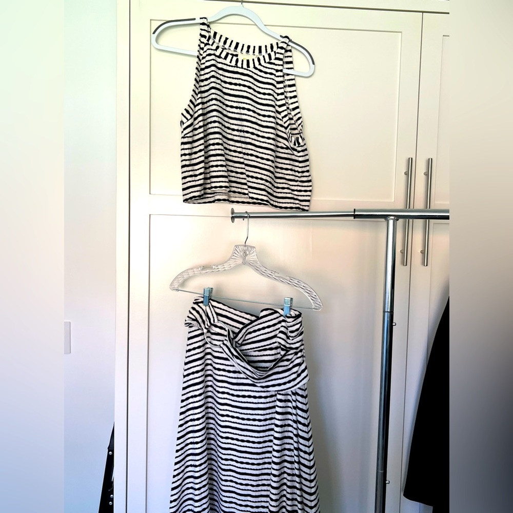 2 piece Maeve from Anthropologie skirt and crop top